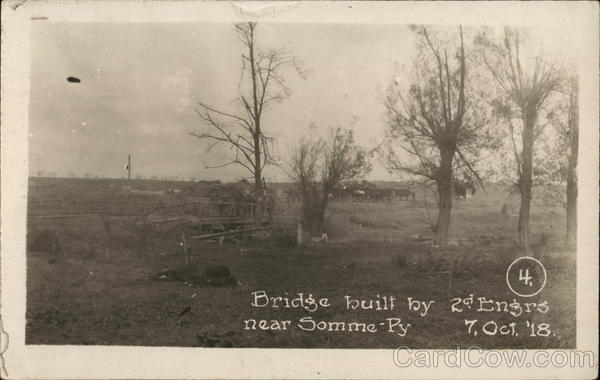 Bridge Built by 2d Engineers Near Somme-Py Sommepy-Tahure France