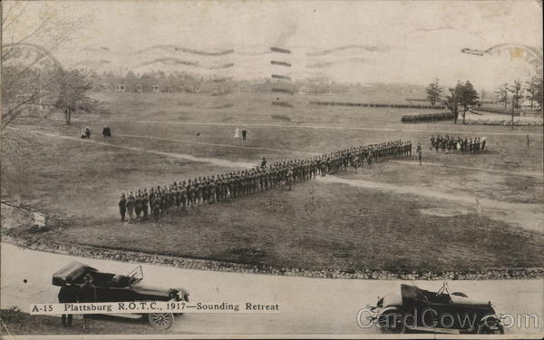 Plattsburg ROTC 1917-Sounding Retreat Military