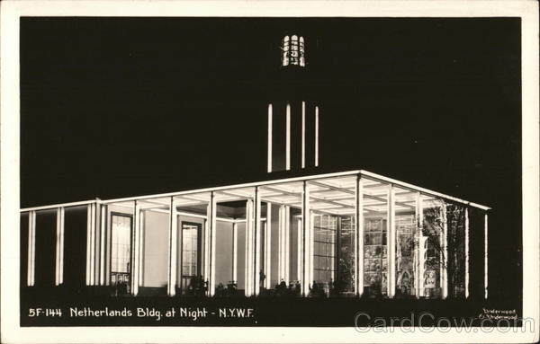Netherlands Building at Night 1939 NY World's Fair