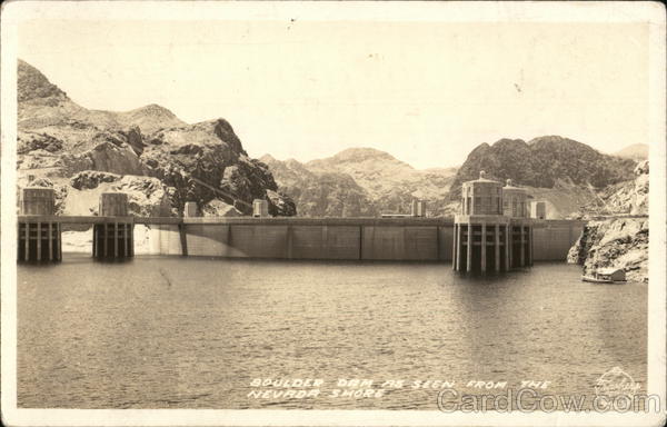 Boulder Dam as Seen From the Nevada Shore Boulder City