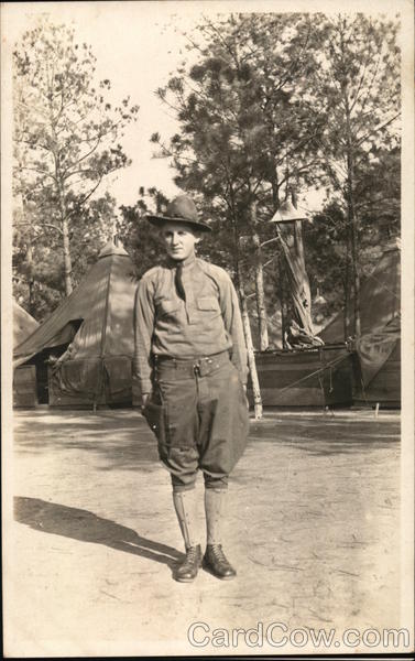 Soldier Posing in Camp People in Uniform