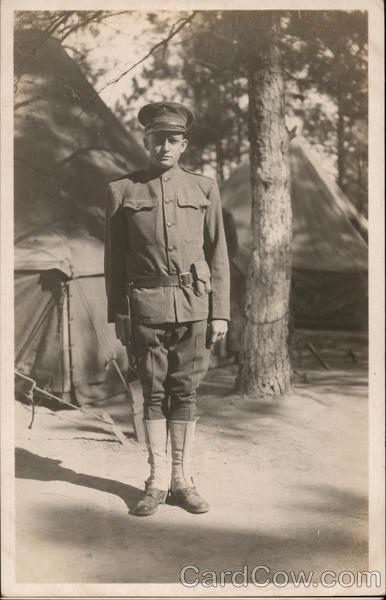Soldier Posing in Camp People in Uniform