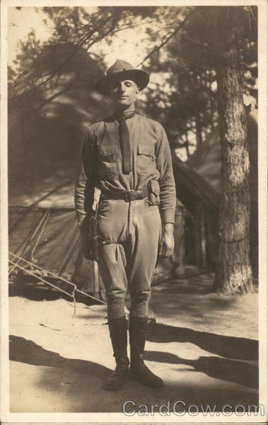 Soldier Posing in Camp People in Uniform