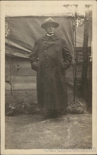 Soldier in Trenchcoat People in Uniform