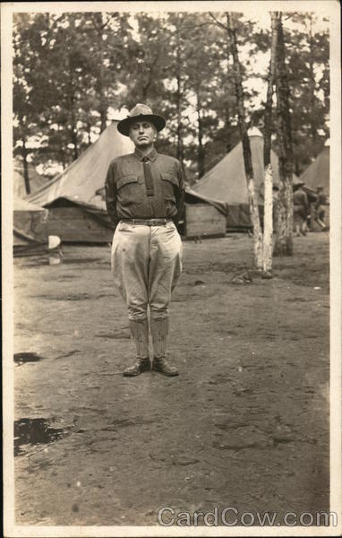 Soldier Posing in Camp People in Uniform