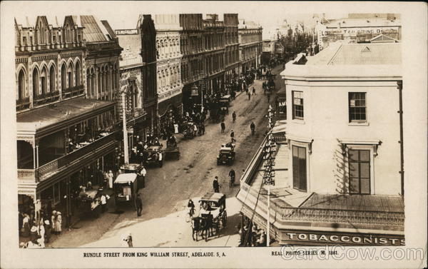 View of Rundle Street from King William Street Adelaide Australia