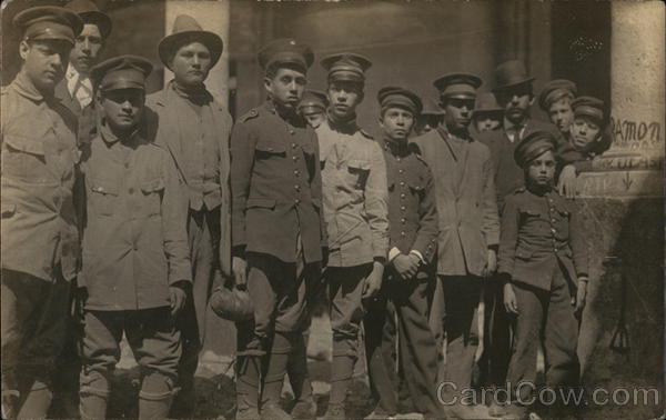 Child Soldiers Posing in the Street - Veracuz 1914 Veracruz Mexico