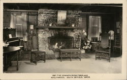 The Common Room Fireplace - Adelynrood, South Byfield, Mass Postcard