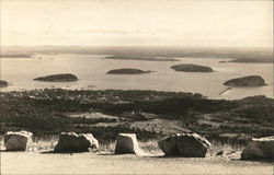 Bar Harbor & Porcupines from Cadillac Mt Postcard