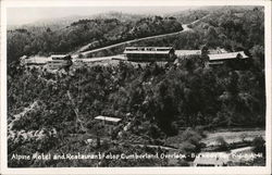 Alpine Motel and Restaurant atop Cumberland Overlook Postcard