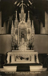Our Lady of Mercy altar at St. Paul's Shrine - Cleveland, Ohio Postcard Postcard Postcard