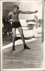 Fighting Jenault of the USS Texas Postcard