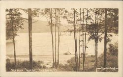View Over Rescue Lake, Ludlow VT Postcard