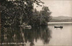 Lake Rescue Ludlow, VT Postcard