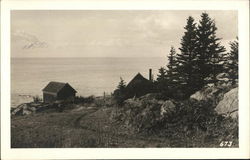 Overlooking the Village - Monhegan, Maine Postcard Postcard Postcard