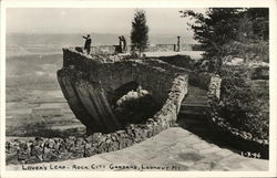 Overlooking Lover's Leap - Rock City Gardens - Lookout Mt. Postcard