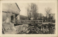Bridge at Pouilly Built by 2nd Engrs 14 Nov 78 Postcard