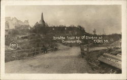 Bridge Built by 2d Engineers Near Somme-Py Postcard