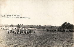 Regimental Parade Camp C F Ropes 1915 Postcard