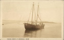 Fishing Boats at Monhegan, Maine Postcard