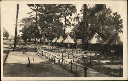 Military Camp Tents Postcard