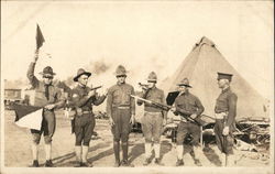Military Men with Various Weapons Postcard