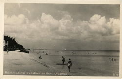 Beach Scene - Clearwater Beach, Florida Postcard