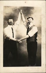 Boxers Posing - photo by George Mallard Postcard