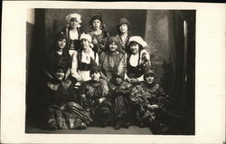 Portrait of Group of Girls in Costume Children Postcard Postcard Postcard