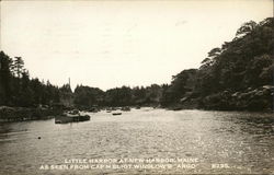 Little Harbor at New Harbor Maine, as seen from Cap'n Eliot Winslow's "Argo" Postcard Postcard Postcard