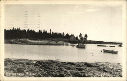 Boats in Water in Newagen Maine Postcard Postcard Postcard