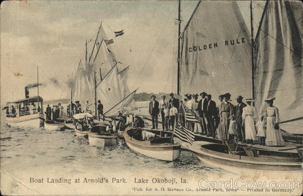 Boat Landing at Arnold's Park, Lake Okoboji Iowa