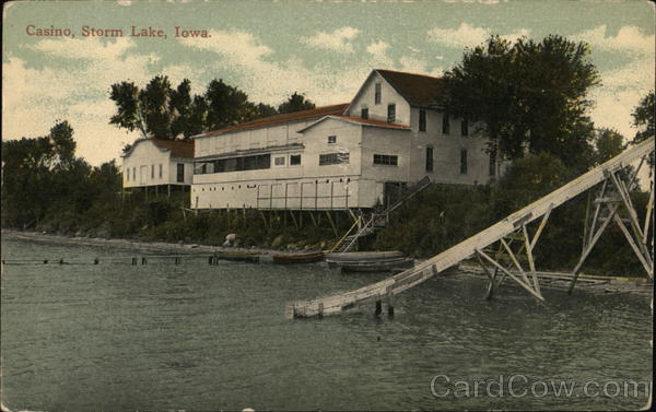 Casino Building and Toboggan Slide Storm Lake Iowa