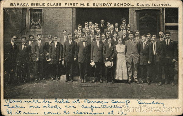 Baraca Bible Class, First M.E. Sunday School Elgin Illinois