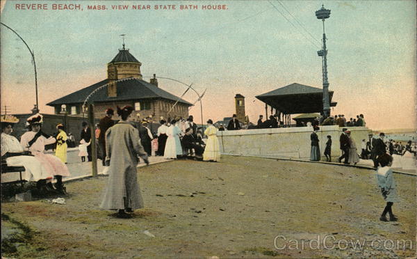 View near State Bath House Revere Beach Massachusetts