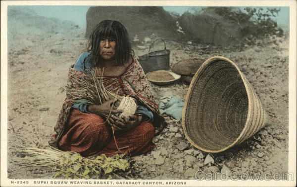 Supai Squaw Weaving Basket, Cataract Canyon Arizona