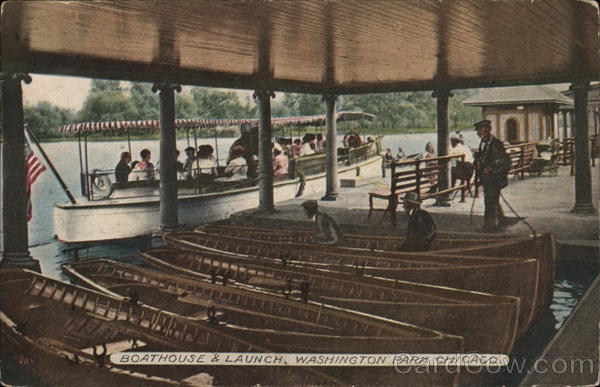 Boathouse & Launch, Washington Park Chicago Illinois