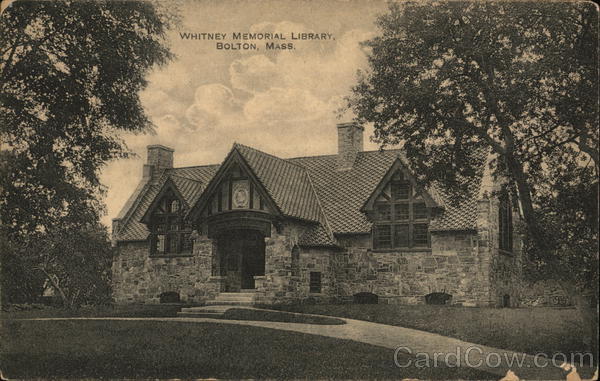 Whitney Memorial Library Bolton Massachusetts