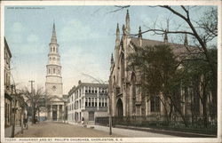 Huguenot and St. Philip's Churches Charleston, SC Postcard Postcard Postcard