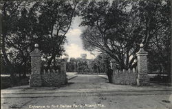 Entrance to Fort Dallas Park Miami, FL Postcard Postcard Postcard