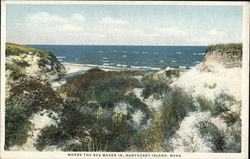 Where the Sea Makes In Nantucket, MA Postcard Postcard Postcard