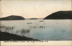 Sparks and Milliken's Islands, Lake Utopia St. George, NB Canada New Brunswick Postcard Postcard Postcard