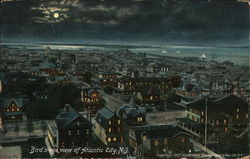 Bird's Eye View of City Atlantic City, NJ Postcard Postcard Postcard