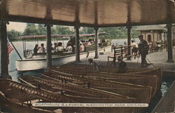 Boathouse & Launch, Washington Park Postcard