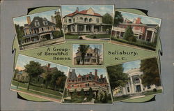 A Group of Beautiful Homes Salisbury, NC Postcard Postcard Postcard