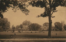 W.T.C. & B. Courts, Zion Church and Park Postcard