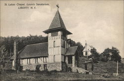 St. Lukes Chapel, Loomis Sanatorium Postcard