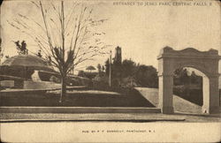 Entrance to Jenks Park Postcard