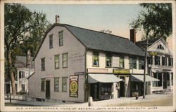 Old Historic Corner, Home of General John Winslow Plymouth, MA Postcard Postcard Postcard