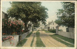 Broadway in Rose Time Siasconset, MA Postcard Postcard Postcard